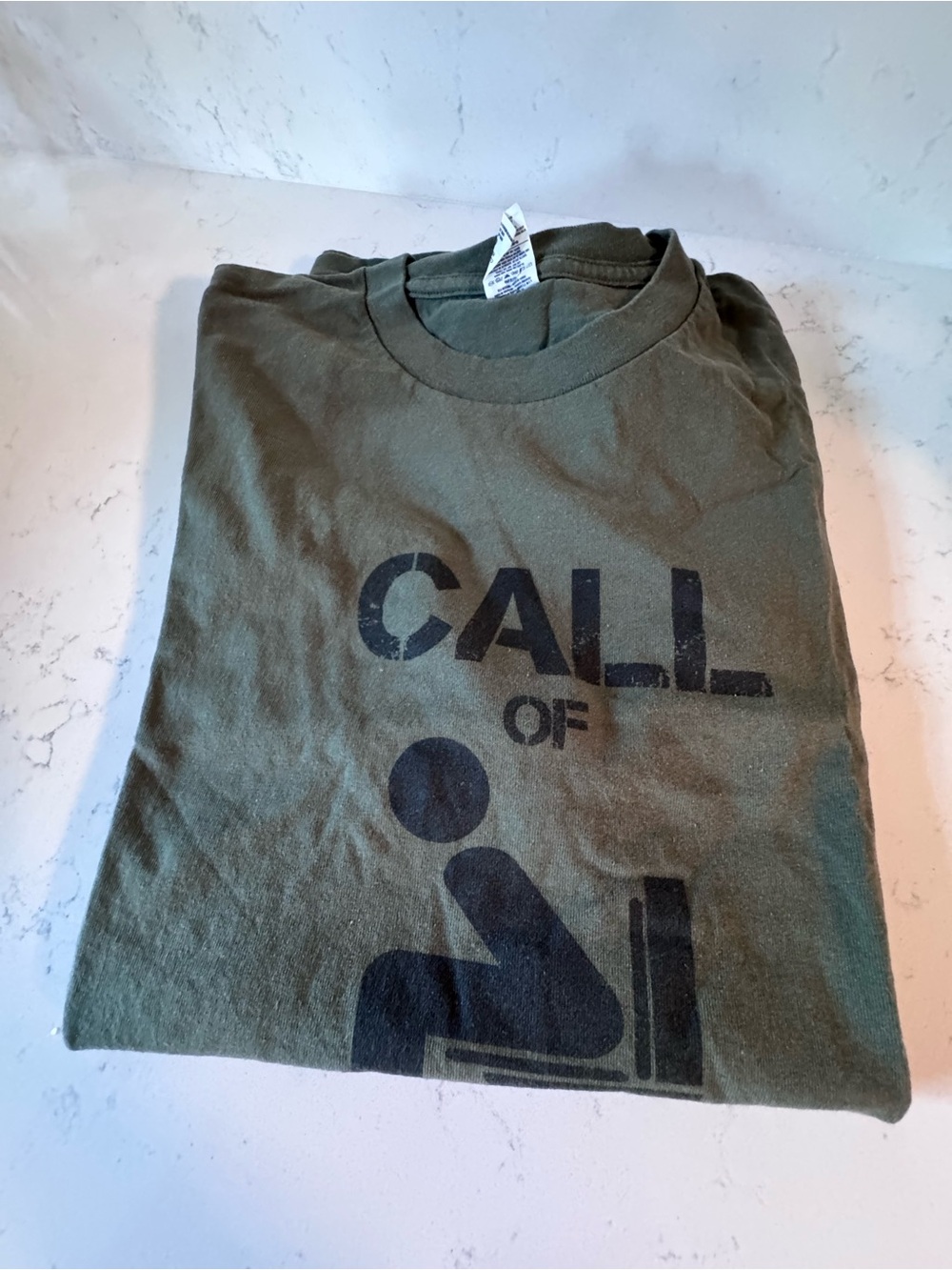 Olive Green Graphic Men's T-Shirt - Call Of Design